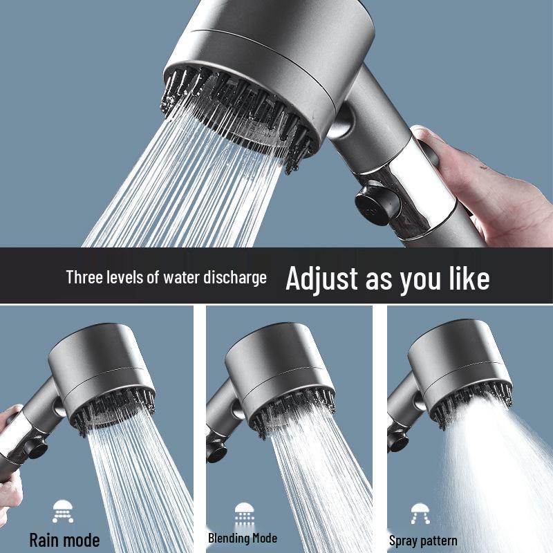 Powerful Pressurized Handheld Lotus Showerhead with Filter
