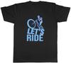 Bicycle Cycle Mens T-Shirt Let's Ride Racing Bike Tee Gift
