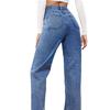 Gewaschen Denim Modische Gerade Hose Jeans Damen Hosen