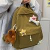 Schoolbag Japanese Women Ins Corduroy Campus Large Capacity Simple Versatile Schoolbag Junior High School Student Backpack