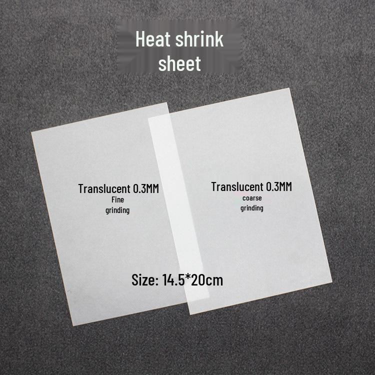 

14.5*20cm Translucent Heat Shrink Sheets for Colored Pencil DIY, Coarse and Fine Sanding 0.3mm Transparent Film (14.5x20cm)