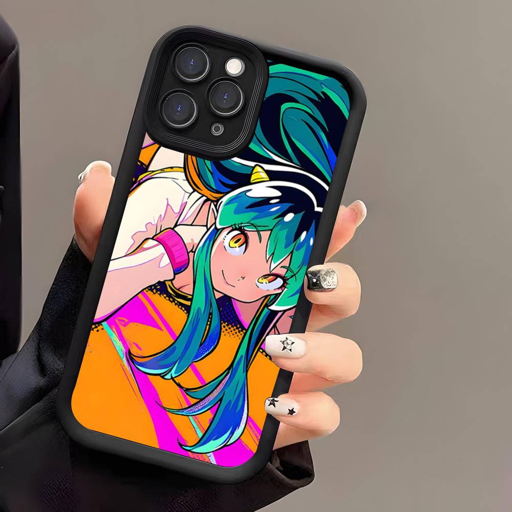 Urusei Yatsura Lum Mobile Phone Case For IPhone 17 Air 16 E 15 14 Plus 13 12 11 Pro Max Black Sky Eye Stepped Protective Case