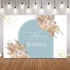 Boho Baby Shower Backdrop Pampas Grass Background for Baby Shower Theme Decoration Hello Baby Floral Boho Party Supplies