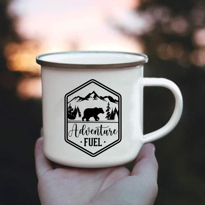 L Love You To The Mountains and Back Enamel Cups Coffee Wine Mug Stainless Cup Drinkware Cupshe Personalized Gift Friends Mugs