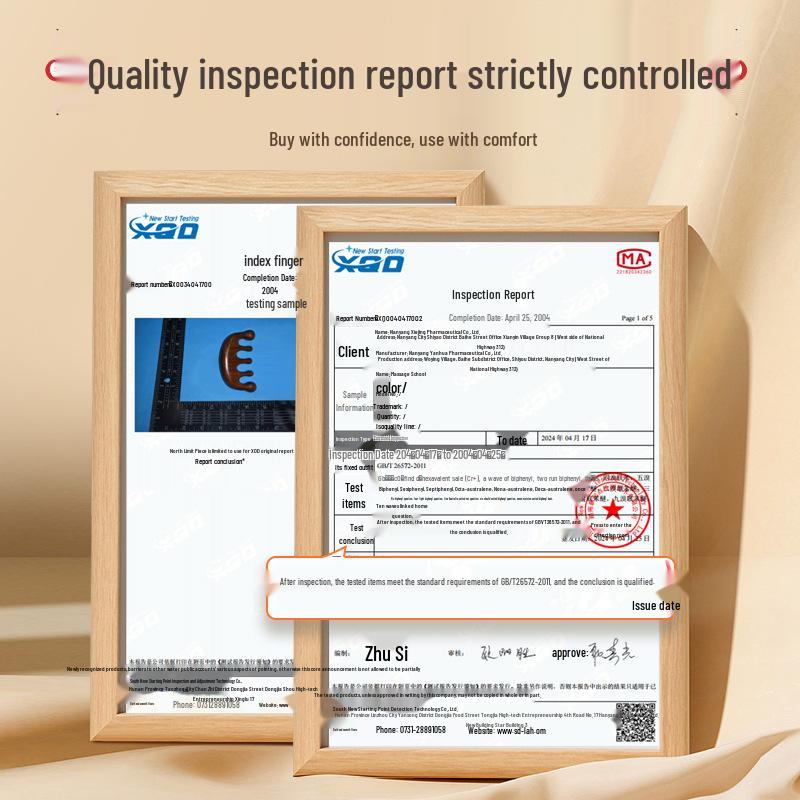 Golden Sandalwood Five-Tooth Meridian Massage Comb