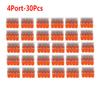 30pc Set of Orange Combination Cable Connectors 2-Port/3-Port/4-Port/5-Port Quick Cable Electrical Jacketed Connection Terminals