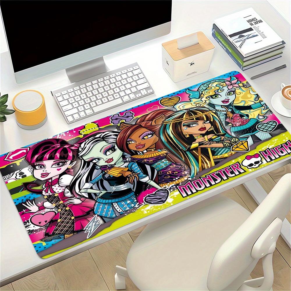 1pc Large Gaming Mouse Pad, UV Reactive Non-Slip Desk Mat, Washable PolyesterMonster, High, CharactersComputer Pad with Vibrant Game Machine