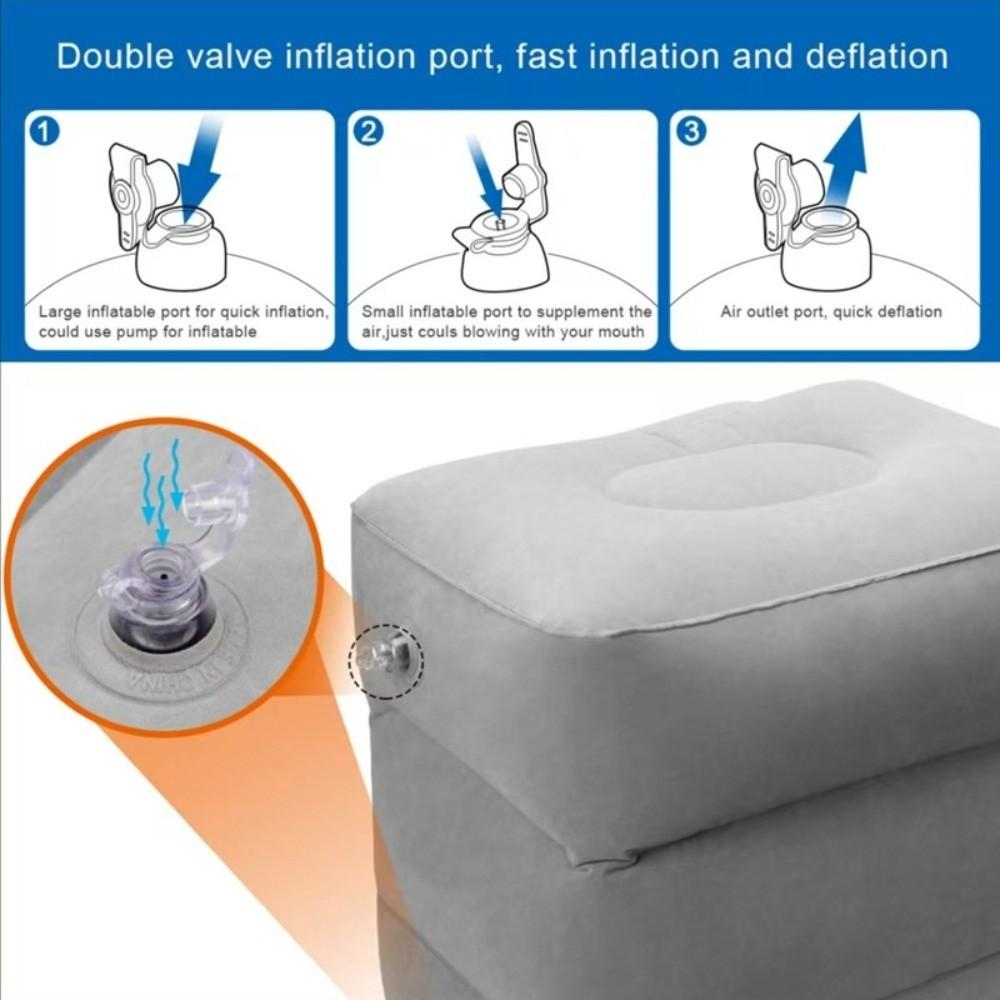 Foot Relax Inflatable Footrest Lightweight Comfortable Leg Cushion Pillow Durable Portable Seat Cushion Office Use