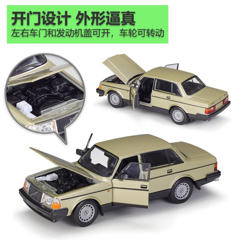 WELLY 1:24 VOLVO 240 GL Alloy Classic Car Model Diecasts Metal Toy Vehicles Car Model Simulation Collection Childrens Toys Gifts