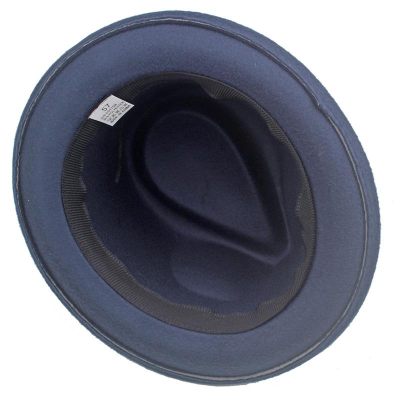 Winter Jazz Hat Women's Wool Roll-Up Small Hat Gentleman Hat Stage Performance Hat Fedoras Hat