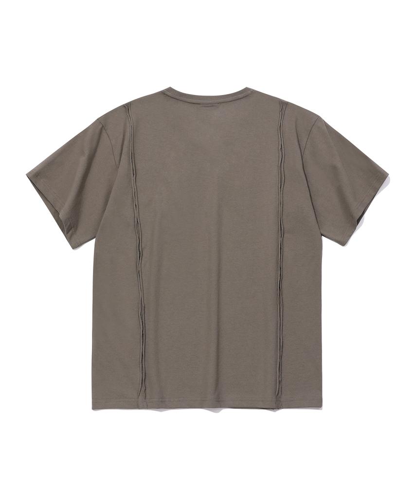 EPISODE UNTITLED Cut-Off Logo Ring Point T-Shirt_Khaki
