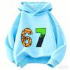Viral 67 Fun Printed Children's Hooded Sweatshirt Autumn/Winter Fashionable and Comfortable Sports Hoodie