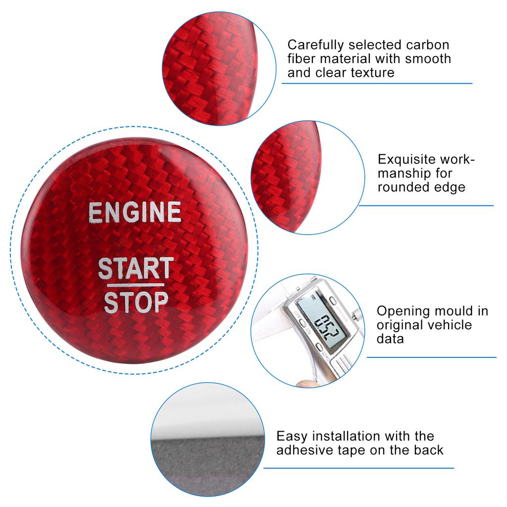 Carbon   Engine Start Stop Button Cover Trim Fit for   B C E S CLA   Class