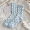 New Winter Japanese Fashion Solid Color Fluffy Socks for Girls Home Thick Cute Floor Socks Soft Warm Women Socks
