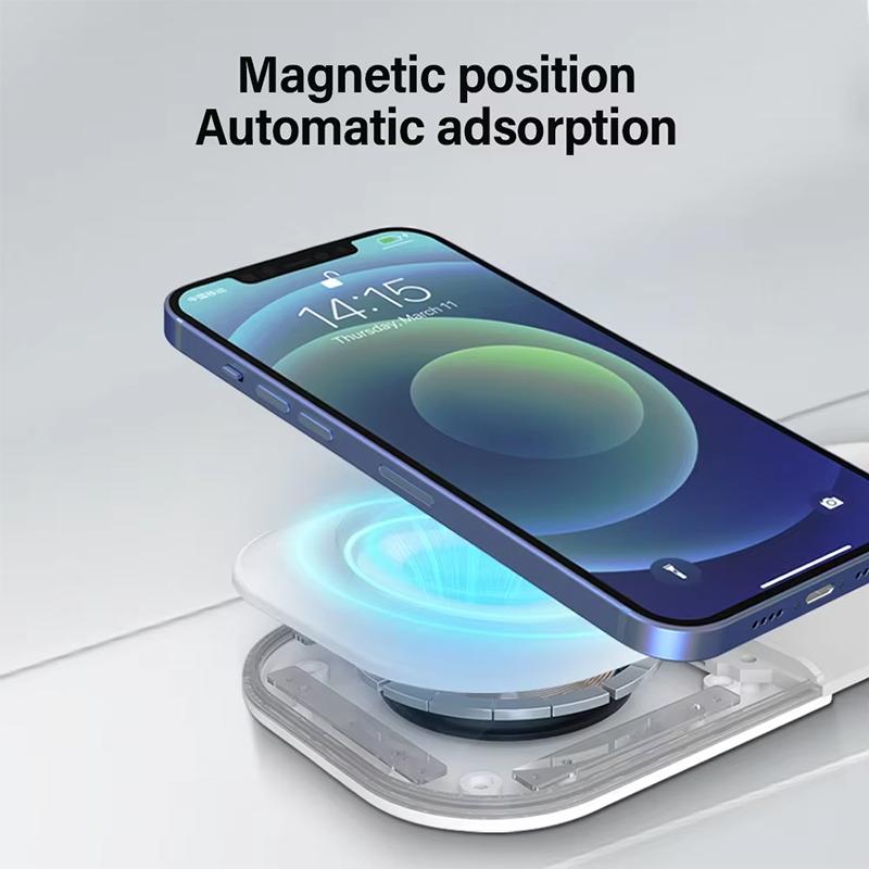 50w 3 in 1 Wireless Charger Magnetic Foldable Charging Station Travel Charger for iphone Samsung Fast charging Wireless Charger