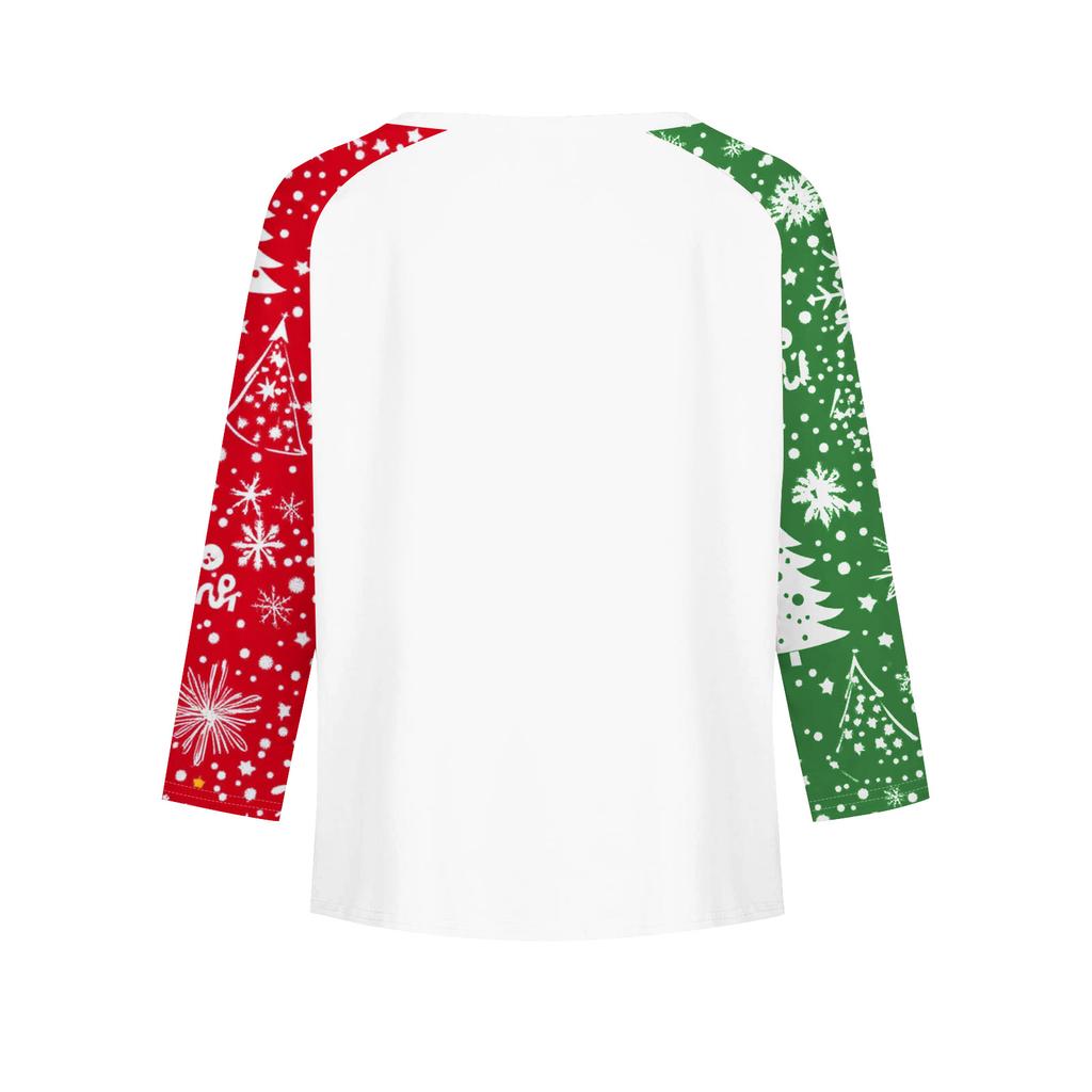 Girls Long Sleeve Christmas Day T Shirts Kids Fall Tops Crewneck Basic Tees 5-14Y