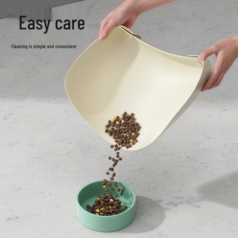 Leather Semi-Enclosed Pet Food Mat