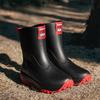 Men's Rainboots Mid-calf Style Fashion Outdoor Anti-slip Water Shoes Lightweight Waterproof Rubber Shoes Overshoes