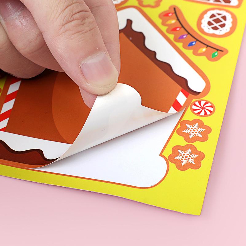 8/16Sheets Christmas Puzzle Stickers Santa Snowman Xmas Tree Make a Face Sticker Kids Party Favors Toy Gift New Year Decoration