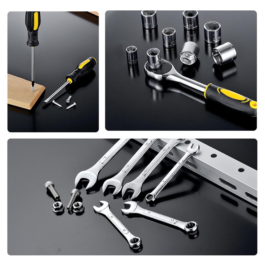 108 delar Verktygssats Hushållsbeslag Handverktyg Kombination Bilreparationskit Verktygslåda