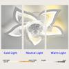 LED Low Noise Ceiling Fan with Light Bedroom Kitchen Living Room Lamp Lightning Black White Home Decor LED Chandelier Fixtures