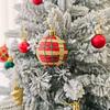 46Pcs Christmas Tree Ornaments Set Red Green White Snowflake Candy Cane Painted Baubles Holiday Home Decor