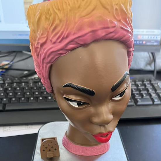 Μαύρη Γυναίκα Θυμιατήρι Κεφάλι Αφρικανής Βασίλισσας Θήκη για Κώνους και Στικς Θυμιάματος Διακοσμητικό Στολίδι για Σπίτι Γραφείο Δωμάτιο Γιόγκα Διαλογισμού