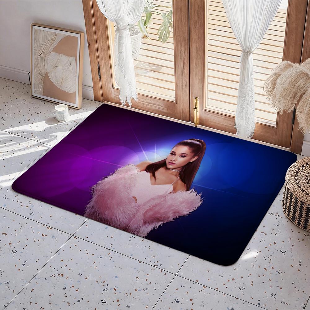 A Ariana G Grande Singer Floor Mat Eco Flannel Doormat Non Slip Odorless Indoor Floor Rug Soft Short Plush Home Mat