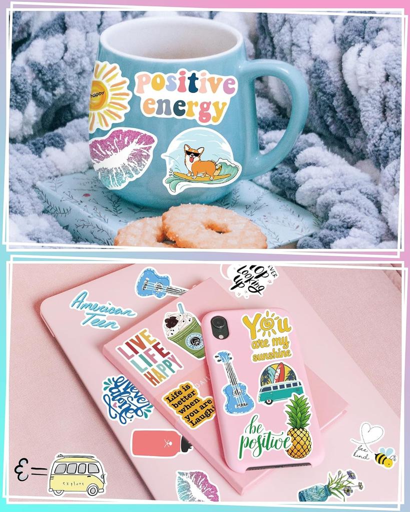 100Pcs Small Fresh Stickers Ins Wind Vsco Luggage Water Cup Refrigerator Scooter Waterproof Decorative Stickers