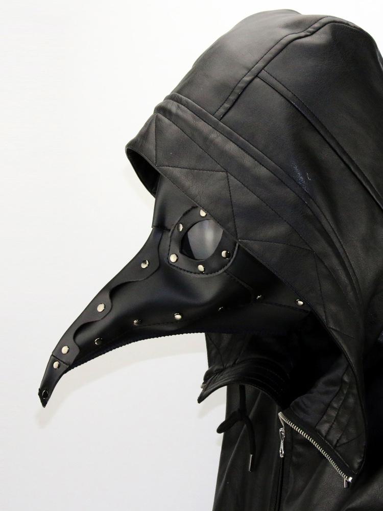 Grappig Middeleeuws Pestdoktersmasker Leer Zwart Snavelmasker Dokter Halloweenmasker Steampunk PU Vogels Cosplay Doctour De Peste
