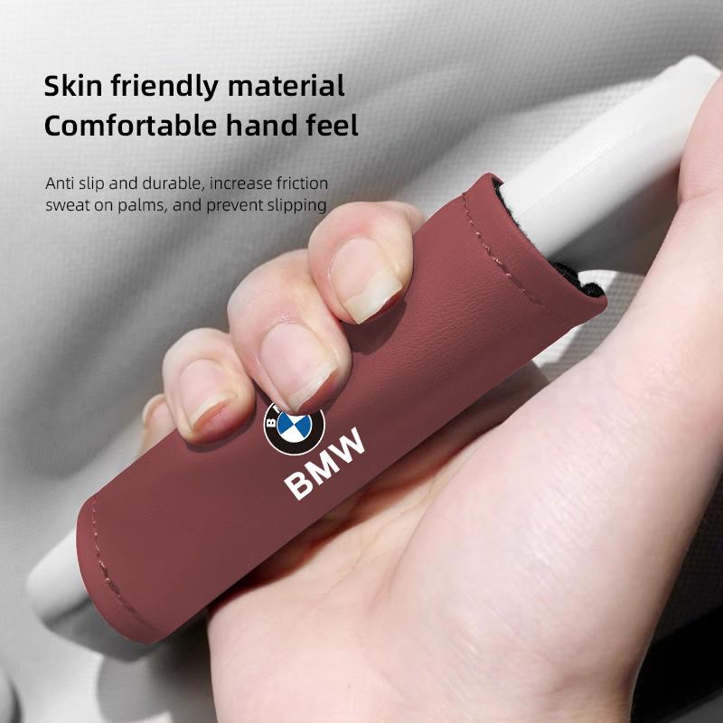 2Pcs Leather Car Roof Handle Cover Gloves Interior Protector For BMW X1 X2 X3 X5 X4 X6 X7 G30 G20 G32 G11 G12 F40 F30 F20 F10