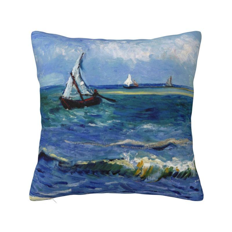 Nordic Vincent Van Gogh Twelve Sunflowers In A Vase Mask Cushion Cover Soft Art Flowers Painting Throw Pillow Case Home Decor