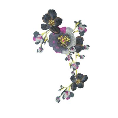 Aufnähbar Blumenstickerei Applikation DIY Applikationsflicken Handgefertigte Kleidernähflicken Luxuriöse Brautkleid Applikationen