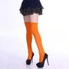 Neon Color Thigh High Stockings Women Sexy Stockings Orange Yellow Evening Party Wear Knee High Socks For Women Girls