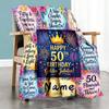 Birthday Wishes Customize Your Name Home Blanketss Comfortable Soft Lightweight Allseason Multipurpose Blanket For Picnic Sofa Office Bed Living Room
