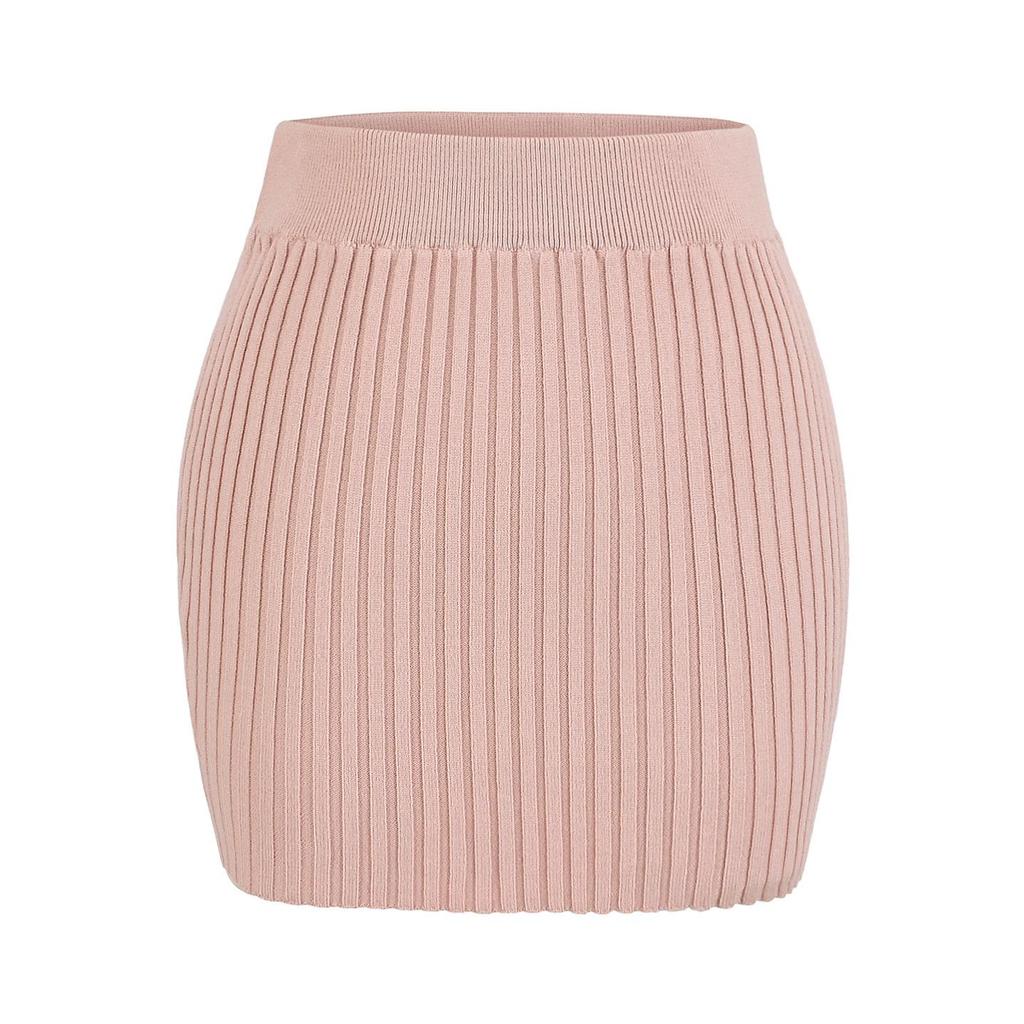 Korean Style 2026 V-Neck Off-Shoulder Knit Top + High-Waist Skirt Set for Women