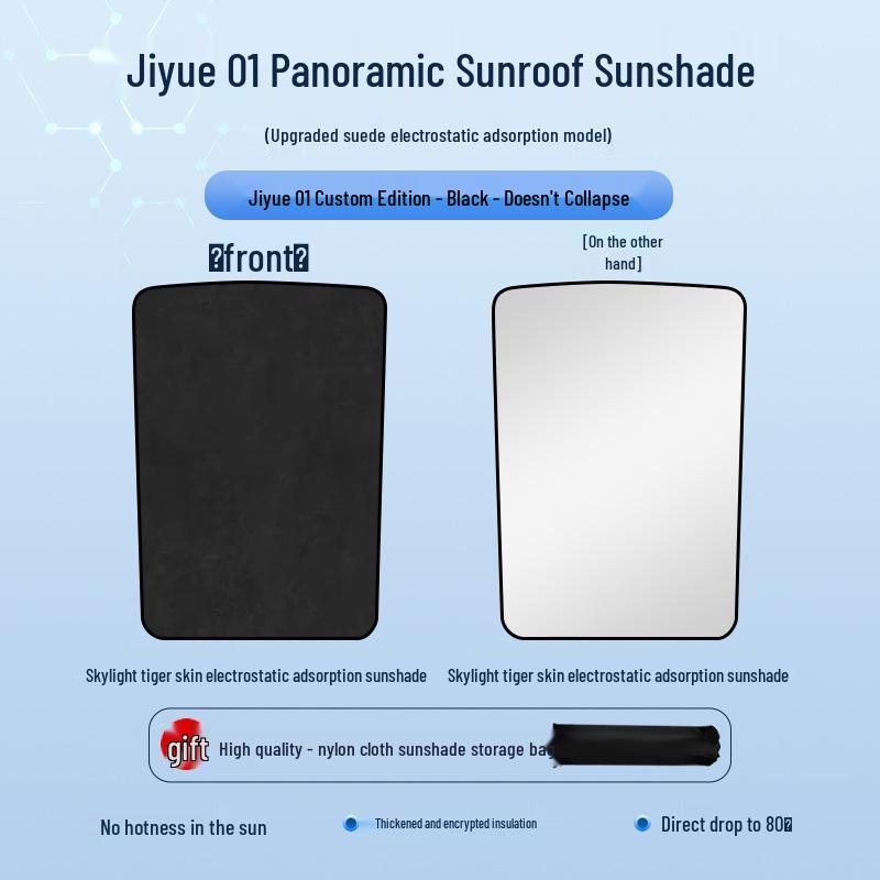 Ji Yue 23 Model 01 Sunroof Sunshade: Heat Insulation, Privacy, and Sun Protection
