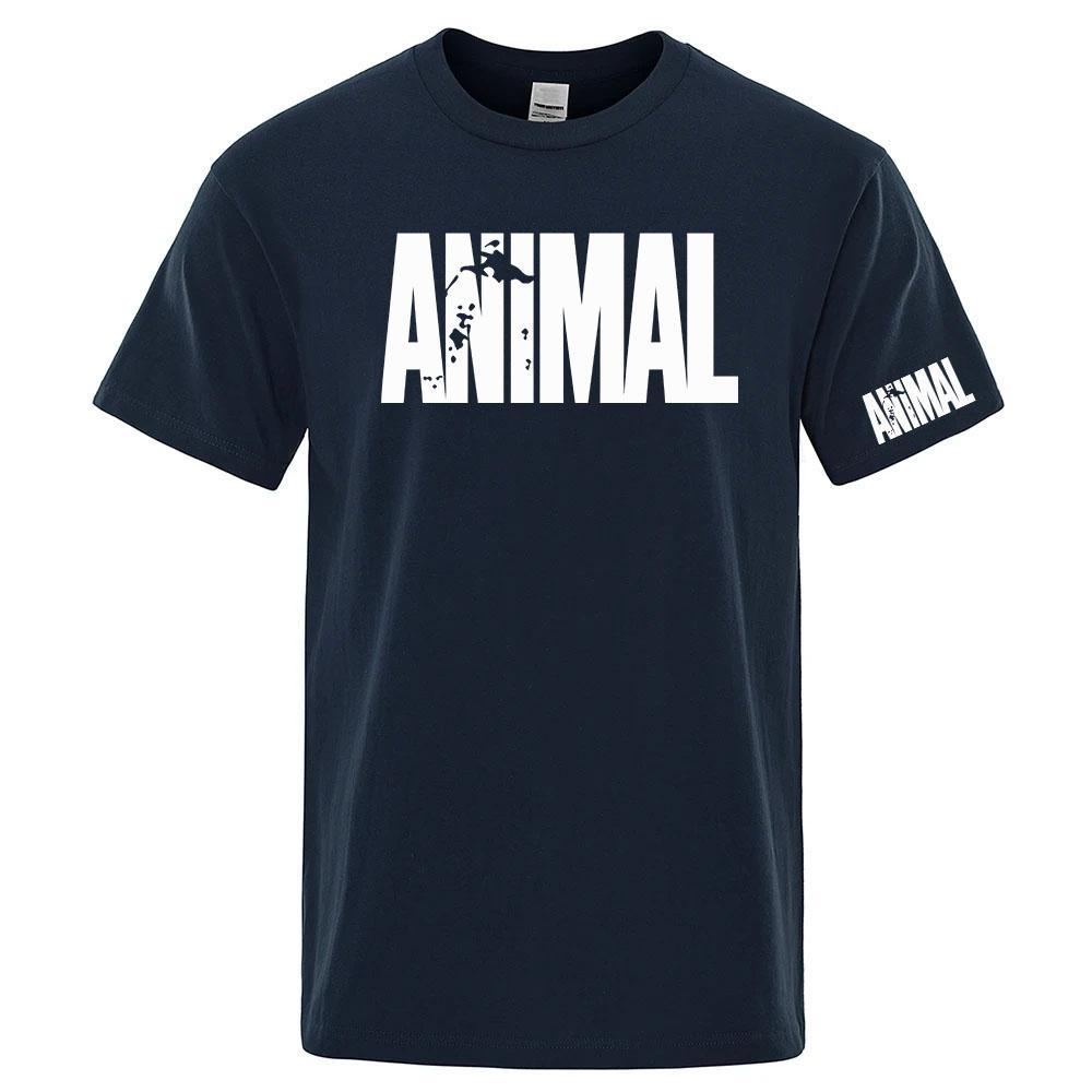 2026 Animal Letter GYM Logo Stampa Seta Ghiacciata Unisex Asciugatura Rapida Sottile Manica Corta Traspirante Mezza Manica Casual Sportiva alla Moda Maglietta
