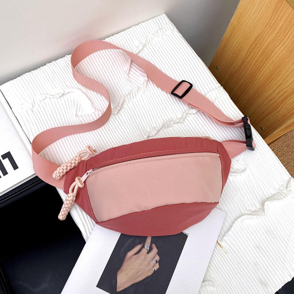 Banana Pouch Contrast Color Chest Bag Half Moon Bag Fanny Packs Crossbody Waist Pack Large Capcity Running Waist Pouch