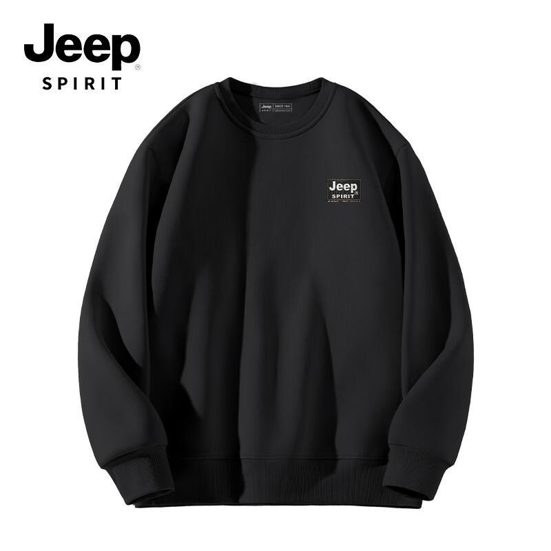 JEEP SPIRIT Men s Casual Knitted Round Neck Sweatshirt L