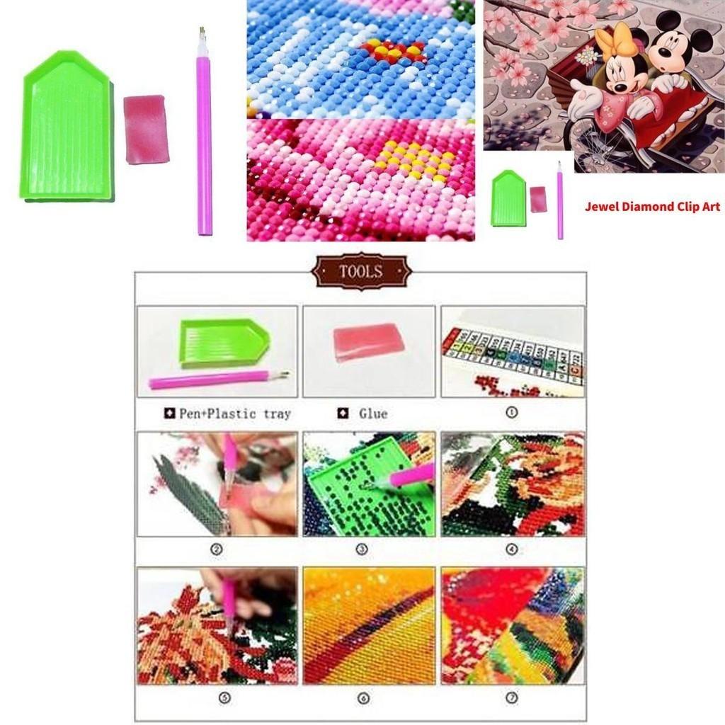 A4 Diamond Painting Tools Set Plastic Light Board Copy Table Point Drill Pen Clay Kit