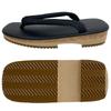 Men's Geta Sandals, Sizes 25.5-27cm, Made In Japan, Premium Silk, Black Straps, Kuzure Plaid