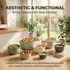 Plastic Mixing Bowl Collection, 4 Piece Salad and Batter Bowls with Hand Holds, Pour Lip, and Cupboard Storage