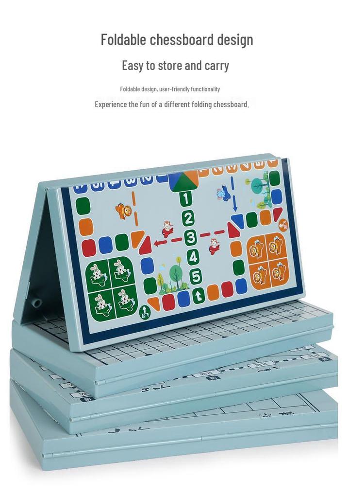 Set Base di Scacchi Cinesi e Go per Bambini: Portatile, Pieghevole, Scacchiera Standard con Pezzi.