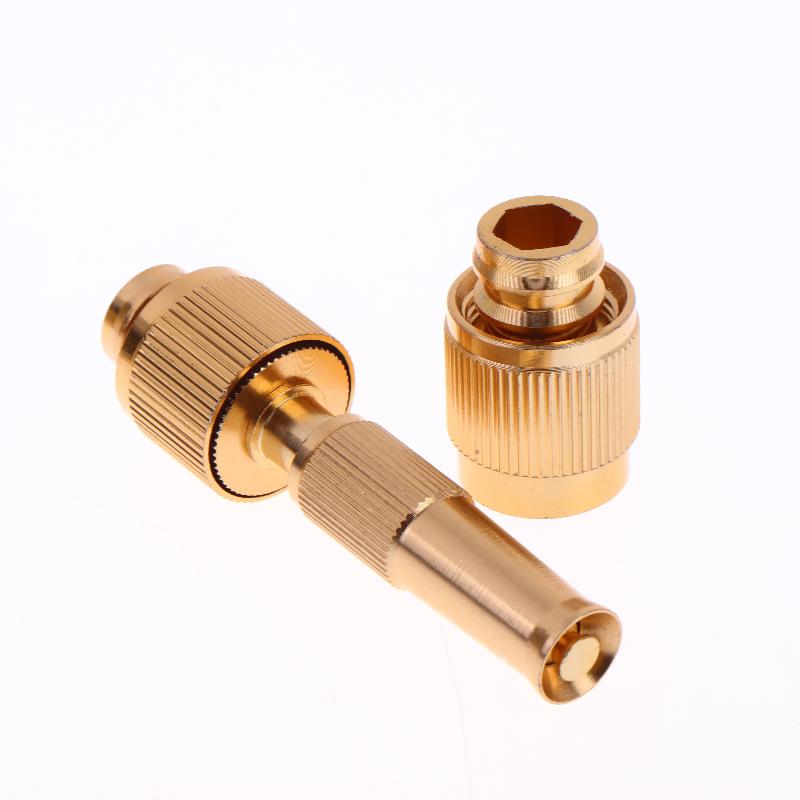 1 Set Home Hose Adjustable Pressure Garden Sprinkler Spray Nozzle Water Gun Brass High Pressure Direct Spray Quick Connector