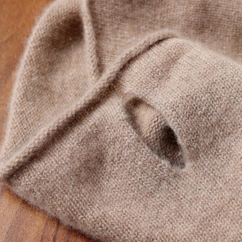 Pure Wool Knitted Ring Scarf Elegant Neckerscarf Female Soft Warm Cashmere False Collar Neck Warmer Hairband Winter