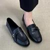 British Style Fashion Thick Heel Women's 2026 New Versatile Retro Commuter Small Leather Shoes Women's Single Shoes