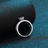 JoyceJelly Women's 0.5 or 1ct D Color Moissanite Diamond Ring Luxury Wedding Engagement Jewelry 925 Sterling Silver Plated Pt950 Gold