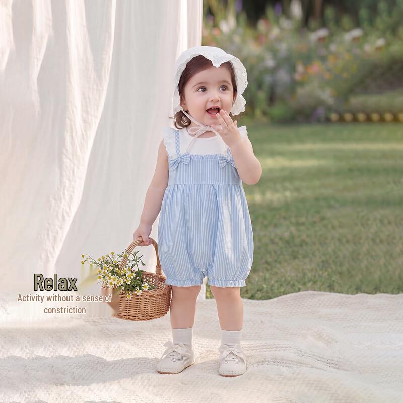 JELLYBABY French Style Faux Two-Piece Infant Romper