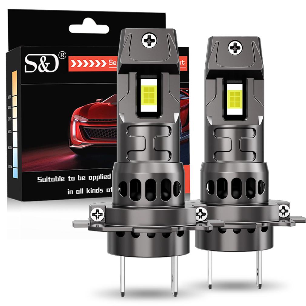 2 stk 25000LM Canbus H7 H11 LED-frontlyspærer H8 H16JP 9005 HB3 9006 HB4 LED-lampe 3570 CSP Bilfrontlys 60W Turbovifte 6500K 12V